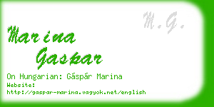 marina gaspar business card