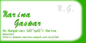 marina gaspar business card